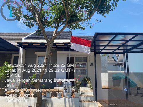 foto tampak rumah tipe Primerose perumahan BSB Village Aurora Terrace