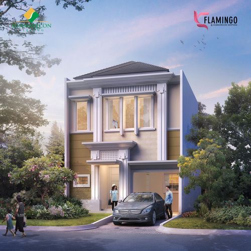 foto tampak rumah tipe L7 STD Standard perumahan Cluster Flamingo