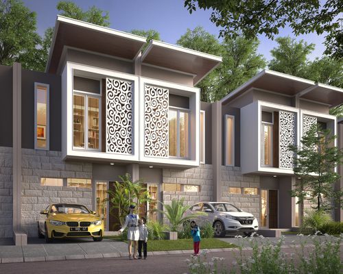 foto tampak rumah tipe BHISMA PREMIER perumahan PURI SAFIRA REGENCY