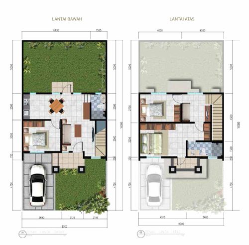 foto denah rumah tipe Ballaine perumahan CitraGran Cibubur - Danehill