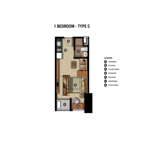 foto denah rumah tipe 1BR C perumahan Grand Dharmahusada Lagoon