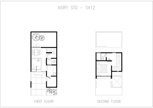 foto denah rumah tipe IVORY STD-60 perumahan GRAND SUNRISE