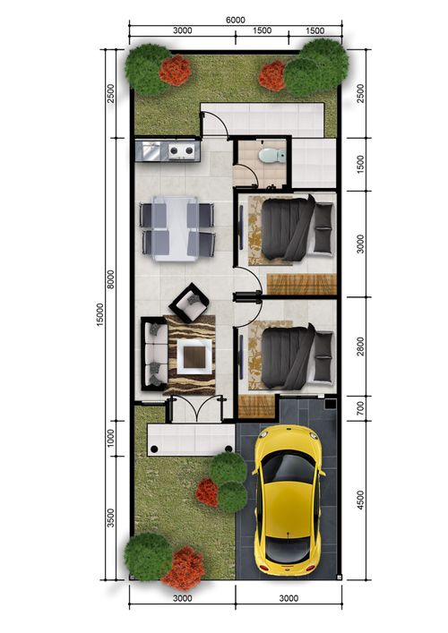 foto denah rumah tipe 49/90 perumahan Maharaja Residence