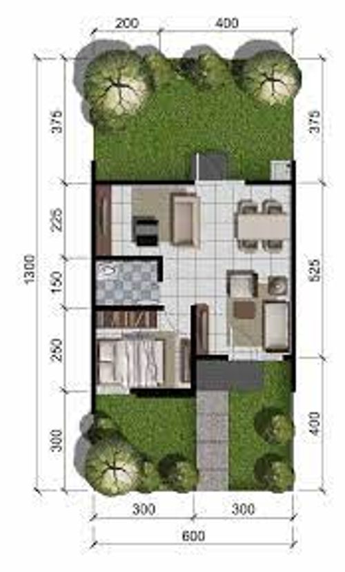 foto denah rumah tipe T36 New perumahan Sawangan Residence Ideal