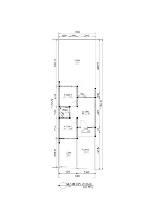 foto denah rumah tipe 30/88 (G5-32) perumahan PERMATA SUKODONO RAYA