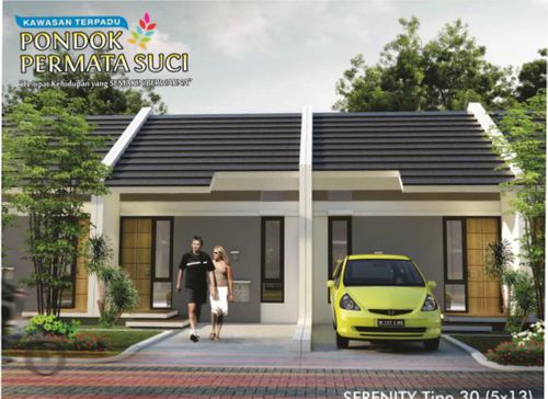 foto tampak rumah tipe Serenity perumahan PERMATA SERENITY