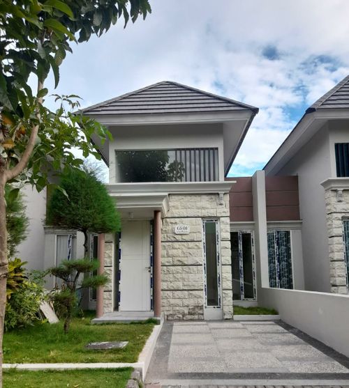 foto tampak rumah tipe CORTONA perumahan SAFIRA JUANDA RESORT