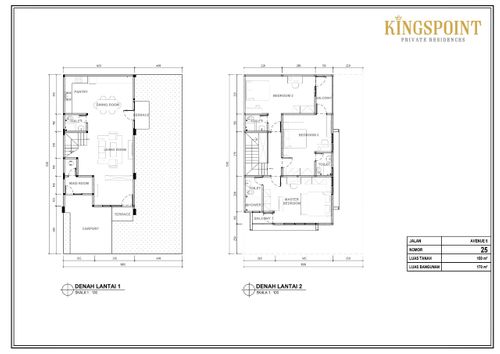 foto denah rumah tipe Avenue 5 No 25 perumahan Kingspoint Private Residences