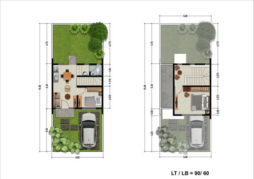 foto denah rumah tipe Claremont Sudut perumahan CILEGON PARK