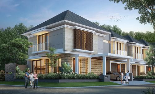 foto tampak rumah tipe 169/180 perumahan Pantai Mentari Hampton Regency
