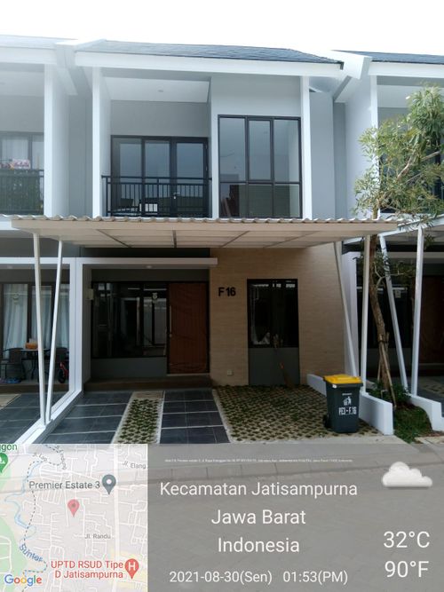 foto tampak rumah tipe Cholet perumahan Premier Estate 3