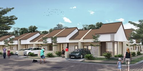 foto tampak rumah tipe 36 perumahan MATAHARI CIPASIR REGENCY