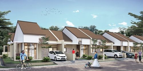foto tampak rumah tipe 45 perumahan MATAHARI CIPASIR REGENCY