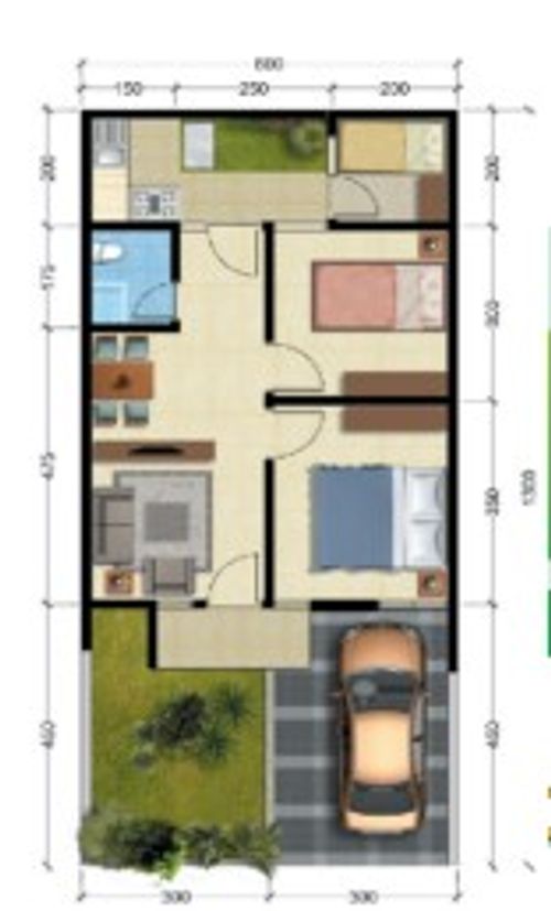 foto denah rumah tipe DAHLIA perumahan Green Mansion Regency