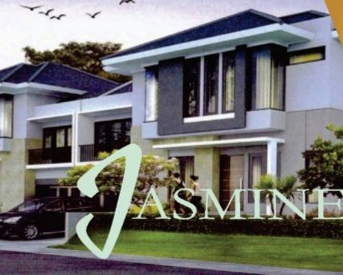 foto tampak rumah tipe JASMINE perumahan Green Mansion Regency