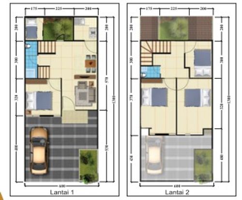 foto denah rumah tipe JASMINE perumahan Green Mansion Regency