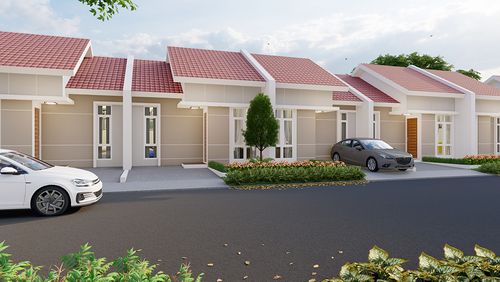 foto tampak rumah tipe MATERA perumahan VINCA VILLAGE