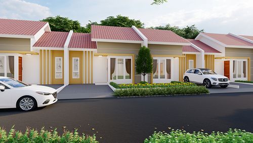 foto tampak rumah tipe BALLINA perumahan VINCA VILLAGE