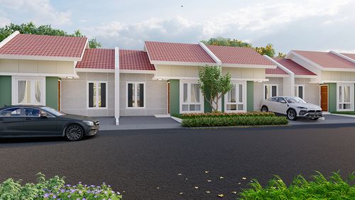 foto tampak rumah tipe CIVITA perumahan VINCA VILLAGE