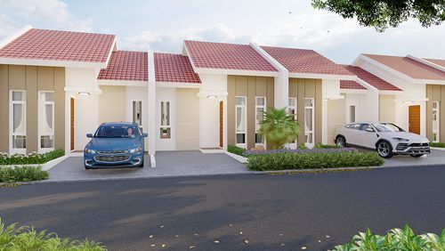 foto tampak rumah tipe MANAROLA perumahan VINCA VILLAGE