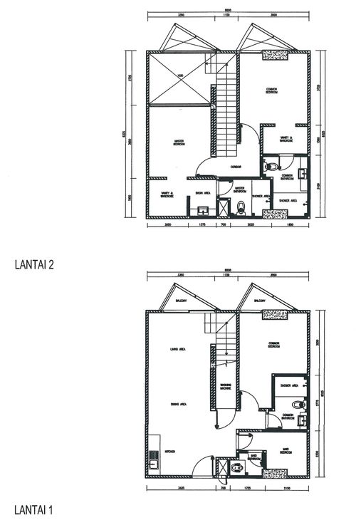 foto denah rumah tipe 3 BEDROOM LOFT perumahan PADDINGTON HEIGHTS
