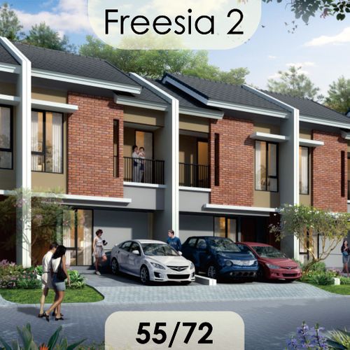 foto tampak rumah tipe FREESIA 2 perumahan IMPERIAL HEIGHT