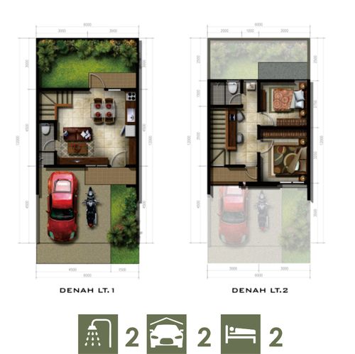 foto denah rumah tipe FREESIA perumahan IMPERIAL HEIGHT