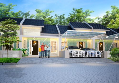 foto tampak rumah tipe AZALEA perumahan TAMAN WISATA REGENCY