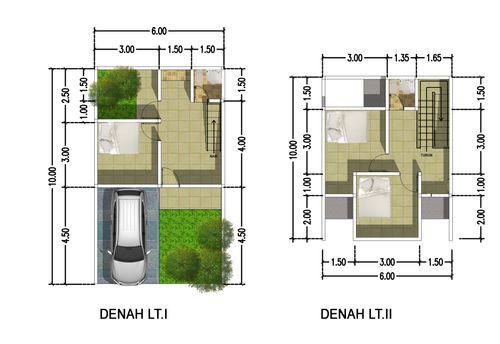 foto denah rumah tipe Sun Flower Cluster 65 perumahan Citra Sari Regency