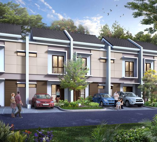 foto tampak rumah tipe CARMINE - BASIC perumahan Summarecon Bekasi - Cluster Burgundy Residence