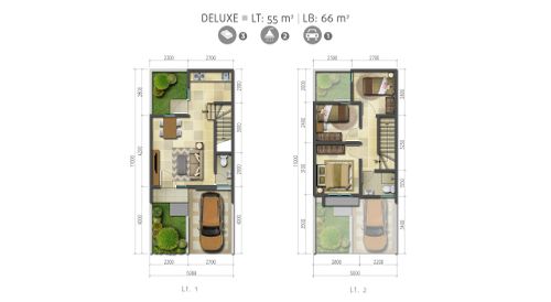 foto denah rumah tipe CARMINE - DELUXE perumahan Summarecon Bekasi - Cluster Burgundy Residence