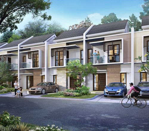foto tampak rumah tipe SCARLET - PREMIUM perumahan Summarecon Bekasi - Cluster Burgundy Residence