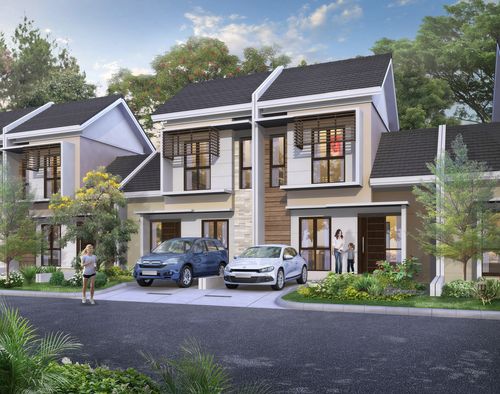 foto tampak rumah tipe MAGENTA - BASIC perumahan Summarecon Bekasi - Cluster Burgundy Residence