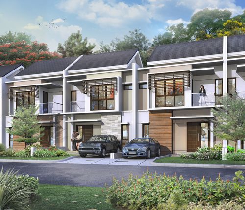 foto tampak rumah tipe MAGENTA - DELUXE perumahan Summarecon Bekasi - Cluster Burgundy Residence