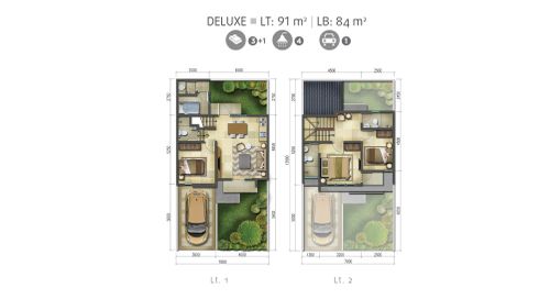 foto denah rumah tipe MAGENTA - DELUXE perumahan Summarecon Bekasi - Cluster Burgundy Residence