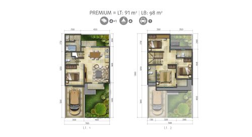 foto denah rumah tipe MAGENTA - PREMIUM perumahan Summarecon Bekasi - Cluster Burgundy Residence