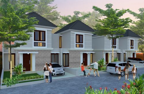 foto tampak rumah tipe LAVENDER perumahan Surya Jumputrejo Regency