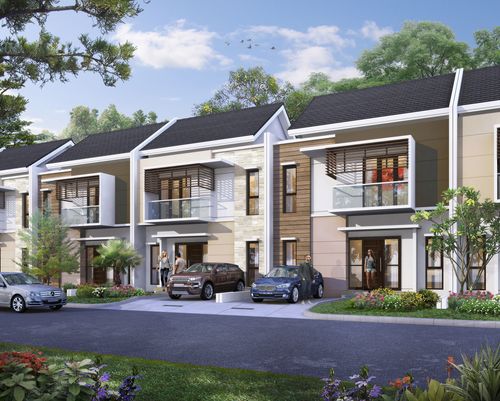 foto tampak rumah tipe VERMILION - PREMIUM perumahan Summarecon Bekasi - Cluster Burgundy Residence