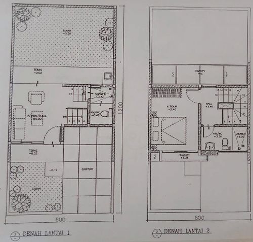 foto denah rumah tipe Ginger ID/2 perumahan Magnolia Residence