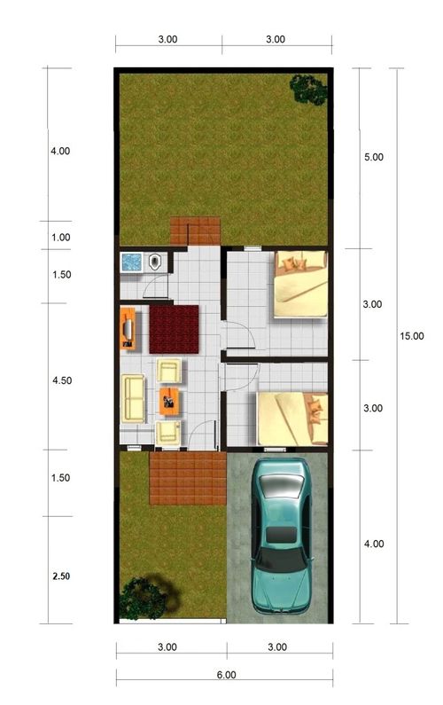 foto denah rumah tipe 36 perumahan GRAND HASANUDDIN II