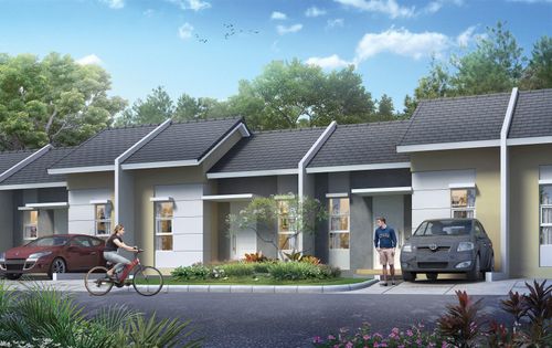 foto tampak rumah tipe LAKSMI - BASIC perumahan Summarecon Bekasi - Srimaya Residence