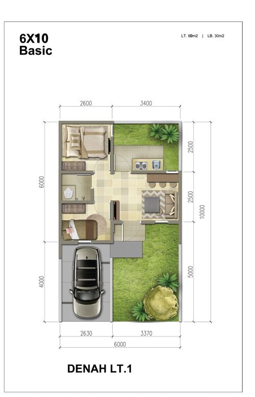 foto denah rumah tipe LAKSMI - BASIC perumahan Summarecon Bekasi - Srimaya Residence