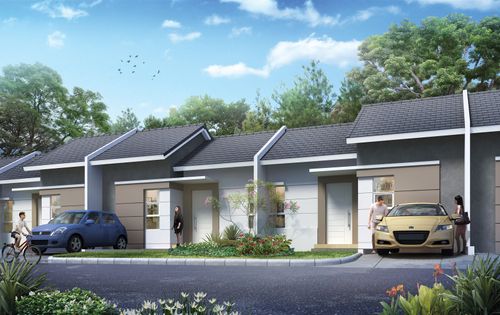 foto tampak rumah tipe PADMARINI - BASIC perumahan Summarecon Bekasi - Srimaya Residence