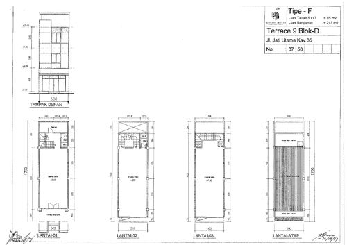 foto denah rumah tipe F perumahan TERRACE 9, SUVARNA SUTERA.