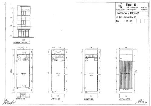 foto denah rumah tipe E perumahan TERRACE 9, SUVARNA SUTERA.