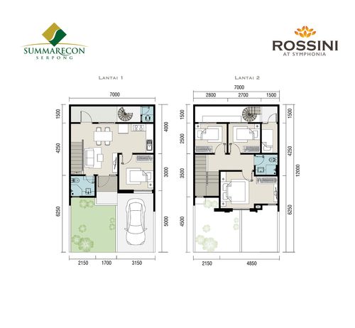 foto denah rumah tipe L7 STD Premium perumahan Cluster Rossini
