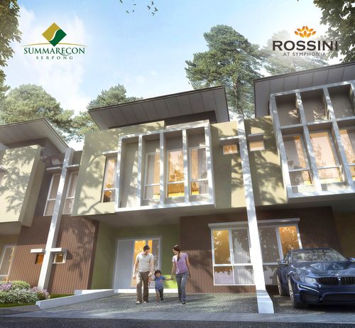 foto tampak rumah tipe L9 STD Standard perumahan Cluster Rossini