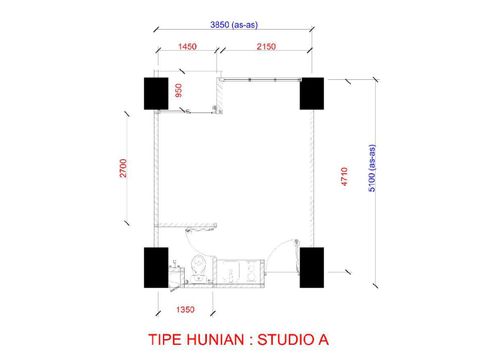foto denah rumah tipe Studio A perumahan Taman Melati Surabaya MERR