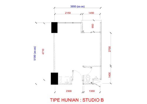 foto denah rumah tipe Studio B perumahan Taman Melati Surabaya MERR