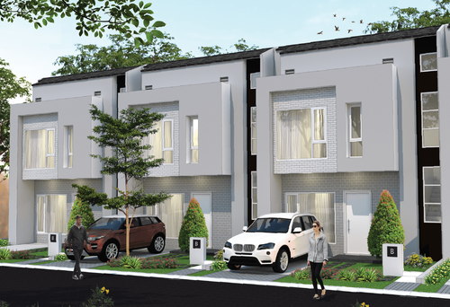 foto tampak rumah tipe B PREMIUM SUDUT perumahan SAVASA